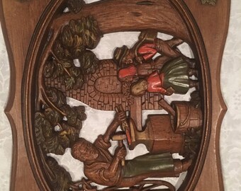 Vintage Burwood Wall Hanging Plaques Circa 1970