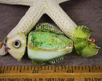 Stephanie Dieleman lampwork fish set