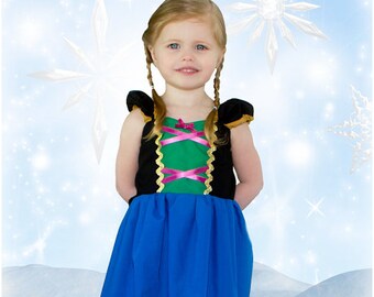Anna dress, princess dress, Frozen dress, birthday party dress, vacation princess dresses, comfortable princess dresses, handmade