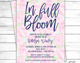 In Full Bloom Baby Shower Invitation