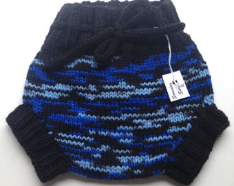 3-12 months - Diaper Cover Wool - Hand Knit Small to Medium Wool Soaker