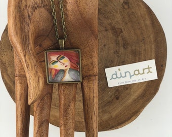 Vitality - Necklace - Watercolor Painting