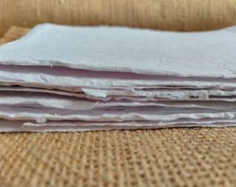 White Handmade Recycled Paper Sheets