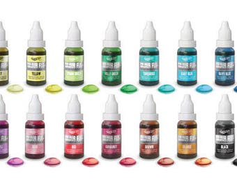 Rainbow Dust Colour Flo Liquid Food Colouring / Air Brush Paint Cake Colour 16ml All Colours available