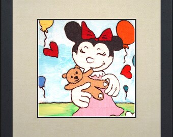 Silk painting of Minnie mouse