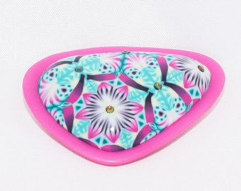 Handmade polymer clay brooch "Kaleidoscope"