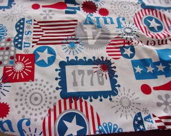 Happy Birthday USA by Alexander Henry Cotton Fabric 1/2 Yard Cut New