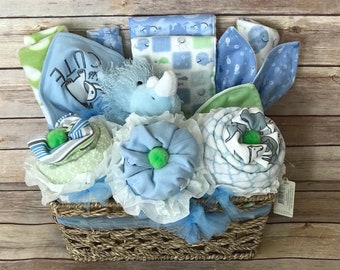 Baby boy gift basket | Etsy