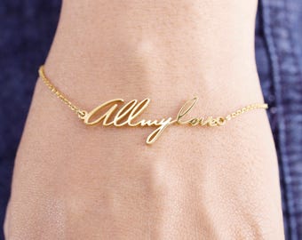 Handwriting Bracelet - Personalized Memorial Signature Bracelet - Name Bracelet - Personalized Jewelry - Gift For Mom - Name Bracelet