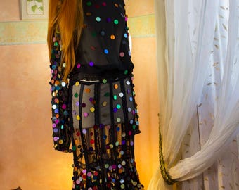 transparente voller Shirt und Rock tausend Farben spiegeln