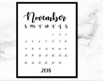 November calendar  Etsy