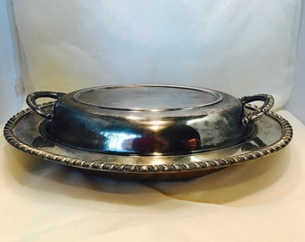 Vintage Oval Silverplate Tray