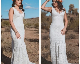 Crochet wedding dress, boho wedding dress, crochet lace wedding dress, beach wedding dress, casual wedding dress, hippie wedding dress,