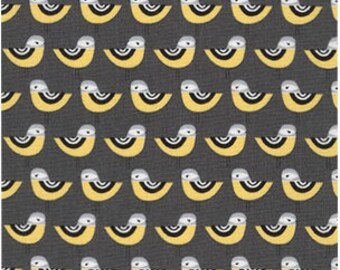 Mini Birds on Charcoal from Robert Kaufman's Suzy's Mini by Suzy Ultman