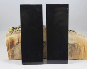 2 Pcs Black Composite Knife Scales (104)