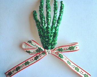 Holiday Skeleton Hand Hair Clips