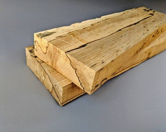 Thick Reclaimed Rustic Birdseye Spalted Maple, Salvaged From Wisconsin Forests, Floating Shelves