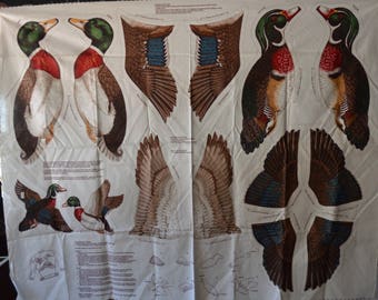 Mallard and Wood Duck Fabric panel VIP Cranston DUCK SEASON Create a Soft Toy or Applique