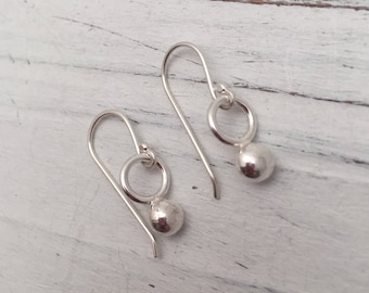 Drop Recycled Sterling Silver Earrings #soulfuljewels #131