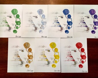Colorful Cloud Girl Prints