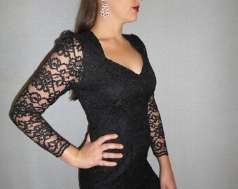 Vintage Black Lace mini-dress