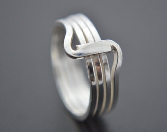 Sterling Silver Sculptured Wrap Around Ring