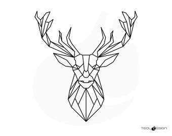 Deer head silhouette | Etsy