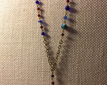 Glass beads, dichroic beads necklace