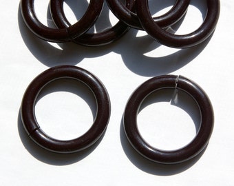 Vintage Acrylic Black Split Ring Hoop Link 35mm bds076A