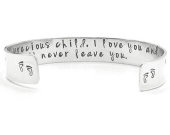 Footprints in the Sand Sterling Silver Cuff Bracelet