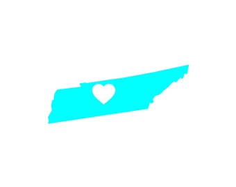Tennessee Love Custom Die Cut Vinyl Decal Sticker - Choose your Color and Size