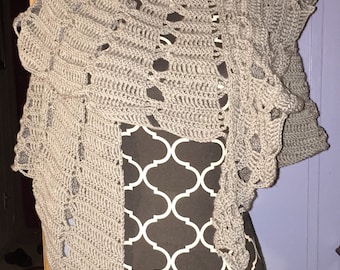 Silver/Grey circular shawl