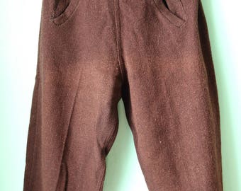 40s Brown Wool Trousers -- RARE!!