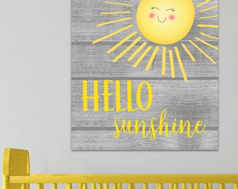 Hello Sunshine Personalized Wall Art CANVAS CS0093