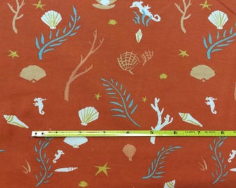 NEW Birch Flotsam & Jersam Coral Organic Cotton Interlock 42-44" wide per yard