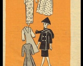 PDF Digital Delivery BARBIE Vintage 11 1/2" Doll Dress Sewing Pattern Mail Order 9491 Betty Tina Bild Lilli Peggy Ann Tammy Uneeda Popi COPY