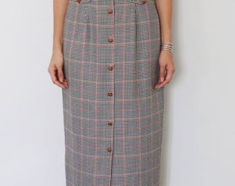 70's Tartan Maxi Skirt