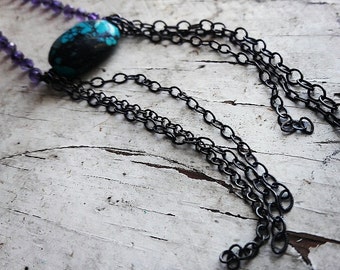Long Necklace,statement necklace,Sterling silver Necklace