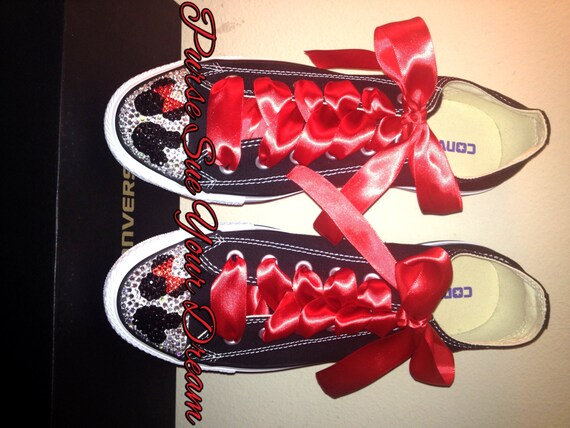 Custom Swarovski Crystal Minnie & Mickey Mouse Converse Shoes