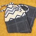 Grey Yellow Chevron Hanging Towel