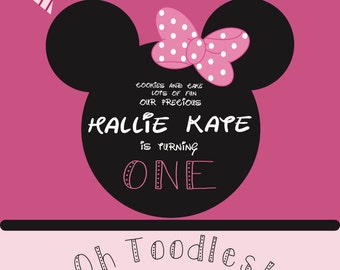 Minnie's Bowtique Birthday Invitation - Minnie Mouse