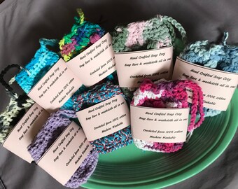 Hand crafted crochet soap cozy - 100% Cotton