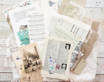 35-Piece Vintage Junk Journal Kit #2
