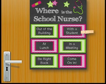 School nurse sign | Etsy
