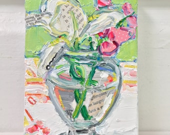 Flower Language original still life painting by Polly Jones