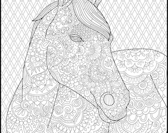 Printable Coloring Page Adult Coloring Pages Horse Printable Coloring Page Adult Coloring Pages Horse
