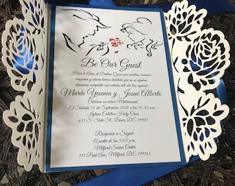 Beauty and the beast invitations