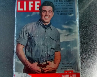 Rock Hudson, Hollywood's Most Handsome Bachelor Life Magazine 10/3/55