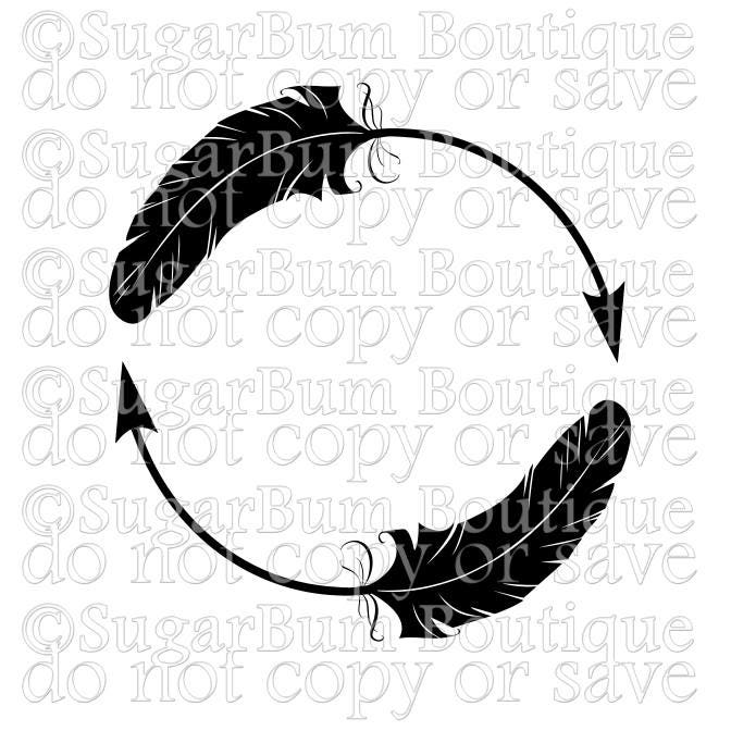 Download Feather Arrow Monogram svg