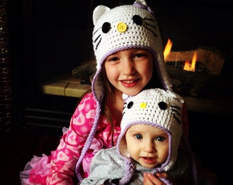 Sweet Lil' Kitty Earflap Beanie